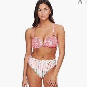 Maaji Heartbreak Red Python + Cream Stripe 3 piece set